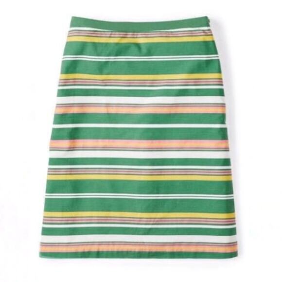 Boden Multicolor Striped Knee Length Pencil Skirt in Green/Multi Size 6 Long - Picture 2 of 10
